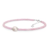 Bratara argint cu cristale roz si perla si DiAmanti CN087BRH-AS